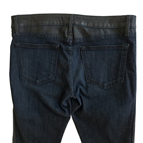 Rich & Skinny Dark Wash Tuxedo Stripe Coated Skinny Jeans Size 29 - Picture 7 of 9